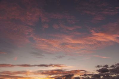 Low angle view of cloudy sky