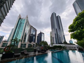 Low angle view of buildings against sky