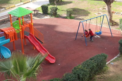 Children playing in playground