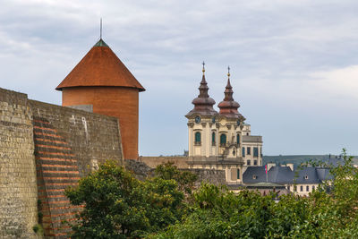 View of st. anthony's church and fortress in eger, hungary