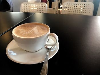 Coffee cup on table for breakfast