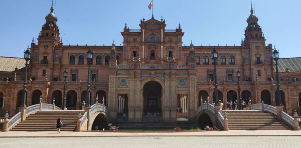 Low angle view of historical building