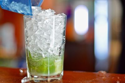 Close-up of drink on table