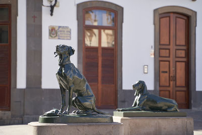 Low angle view of statue