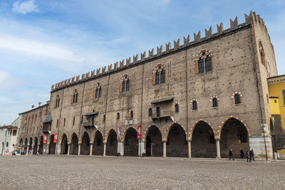 Low angle view of historic building against sky