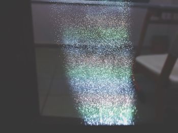 Close-up of illuminated glass window