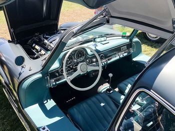 High angle view of vintage car