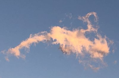 Low angle view of clouds in sky during sunset
