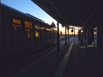 Railroad track at sunset