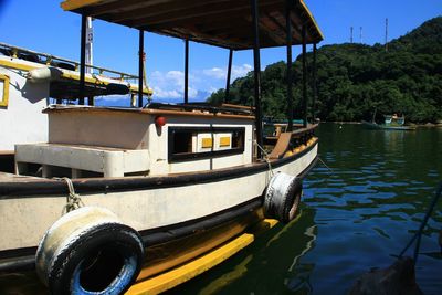 Boats in calm sea