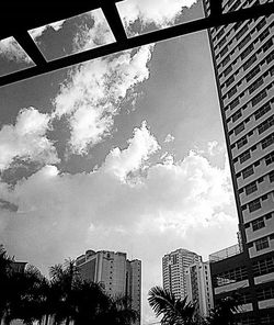 Low angle view of buildings against sky