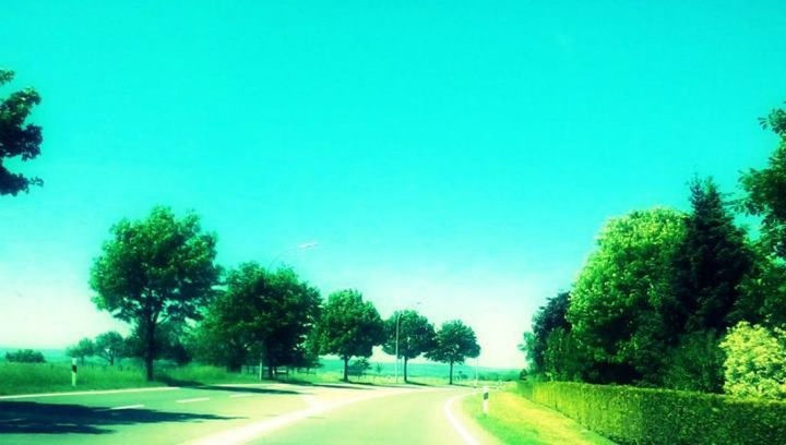 the way forward, road, clear sky, transportation, tree, blue, diminishing perspective, copy space, vanishing point, road marking, country road, empty road, empty, long, nature, street, tranquility, outdoors, no people, asphalt