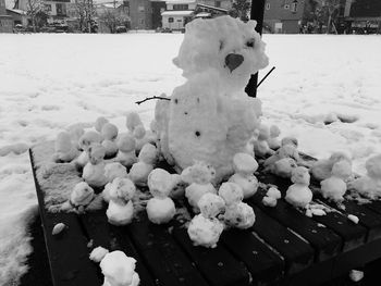 Close-up of frozen snow