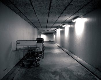 Empty corridor of building