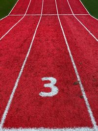 Full frame shot of running track