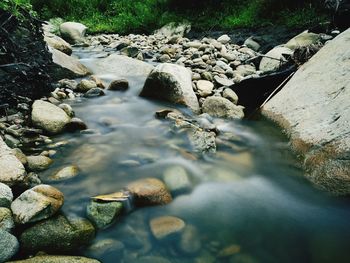 River flowing through rocks