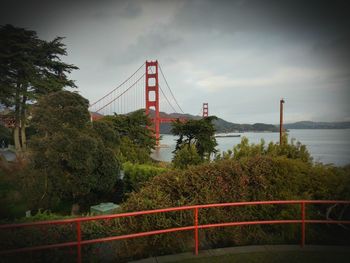 Golden gate bridge against sky