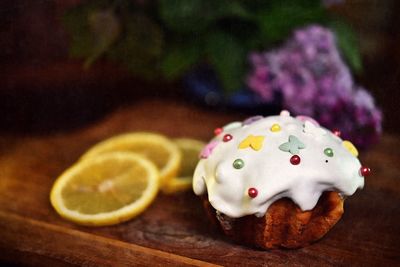 Close-up of apple on table