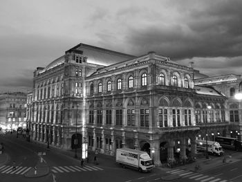 Building against sky in city