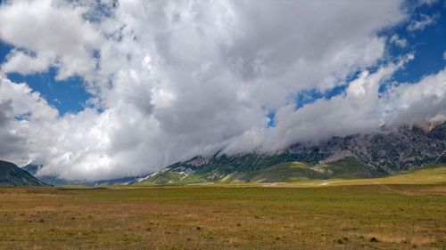 Panoramic view of landscape against sky