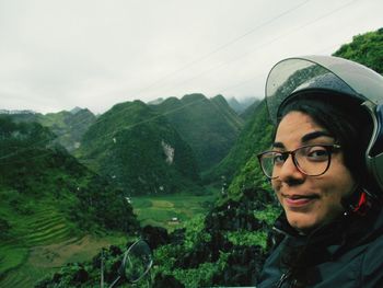 Selfie among the karat in hai giang loop vietnam