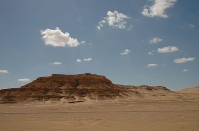 Scenic view of desert against sky