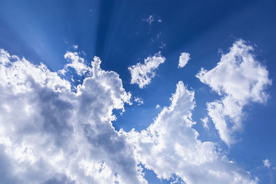 Low angle view of clouds in sky