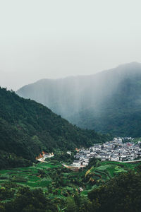 Downpout in the mountains