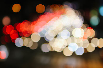 Defocused image of illuminated lights