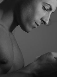 Close-up of woman looking at camera