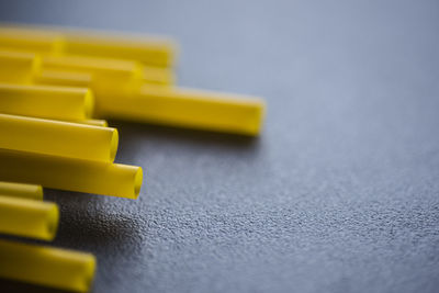 High angle view of toy on table