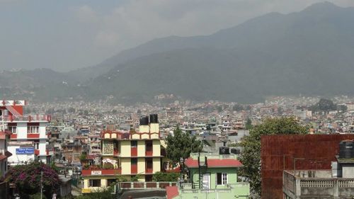 High angle shot of townscape