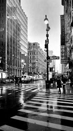 City street in rain