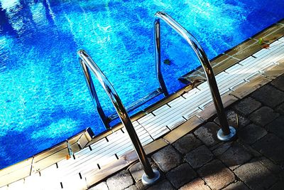 Close-up of water against blue sky