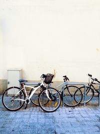 Bicycle parked on bicycle