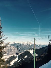 Ski lift in alps