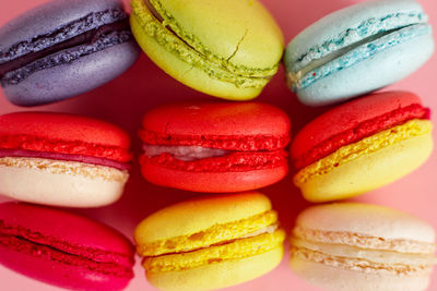 Close-up of macaroons