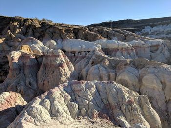 Scenic view of rock formations against sky