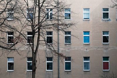 Low angle view of apartment building