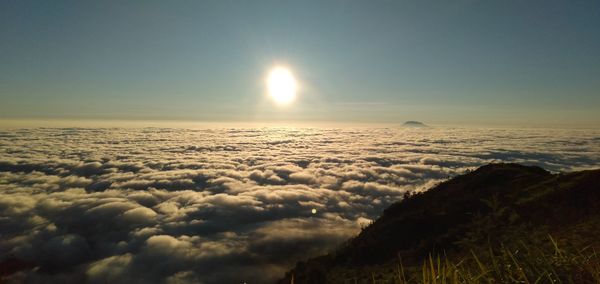 Scenic view of cloudscape against sky during sunset