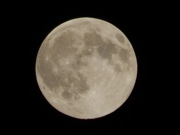Close-up of moon against clear sky at night