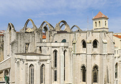 Low angle view of traditional building against sky