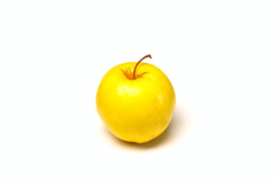 Close-up of apple against white background