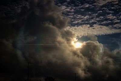 Low angle view of vapor trail in sky