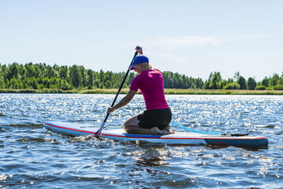 Man on paddleboard