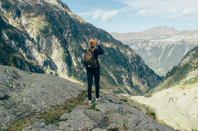 Man standing on mountain