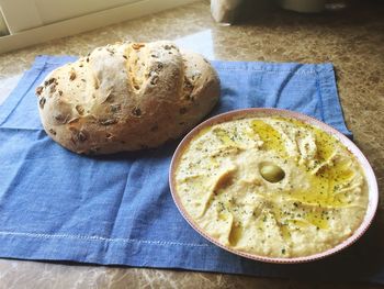 Close-up of food on table