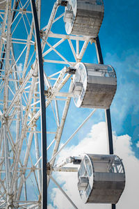 Low angle view of ladder against sky