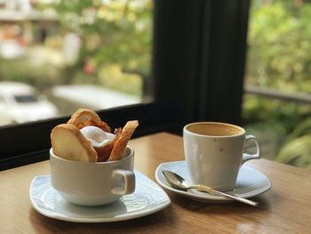 Close-up of coffee on table