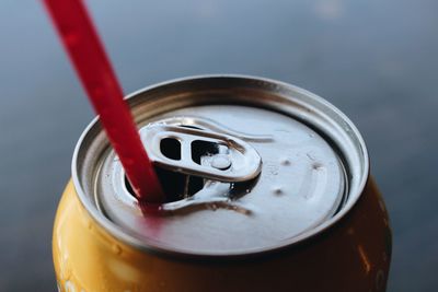 Soda can close up